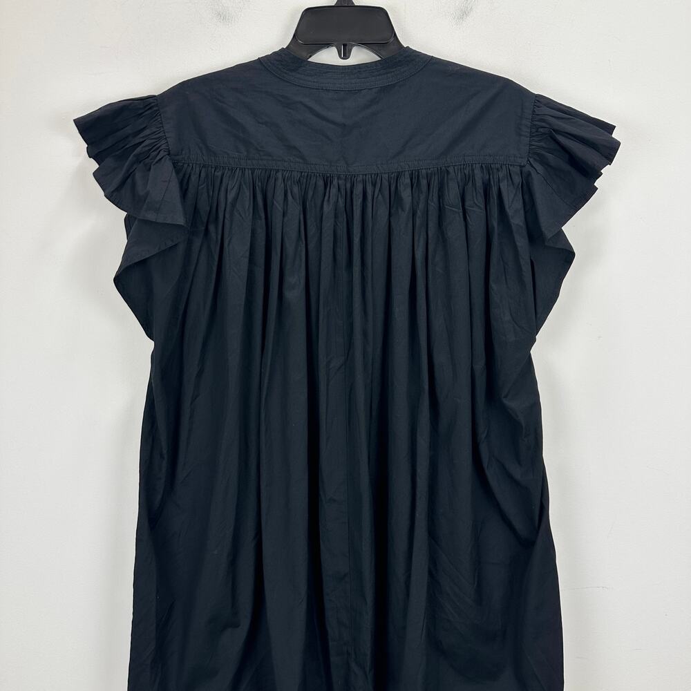 Madewell Flutter Sleeve Button Front Mini Dress P… - image 14